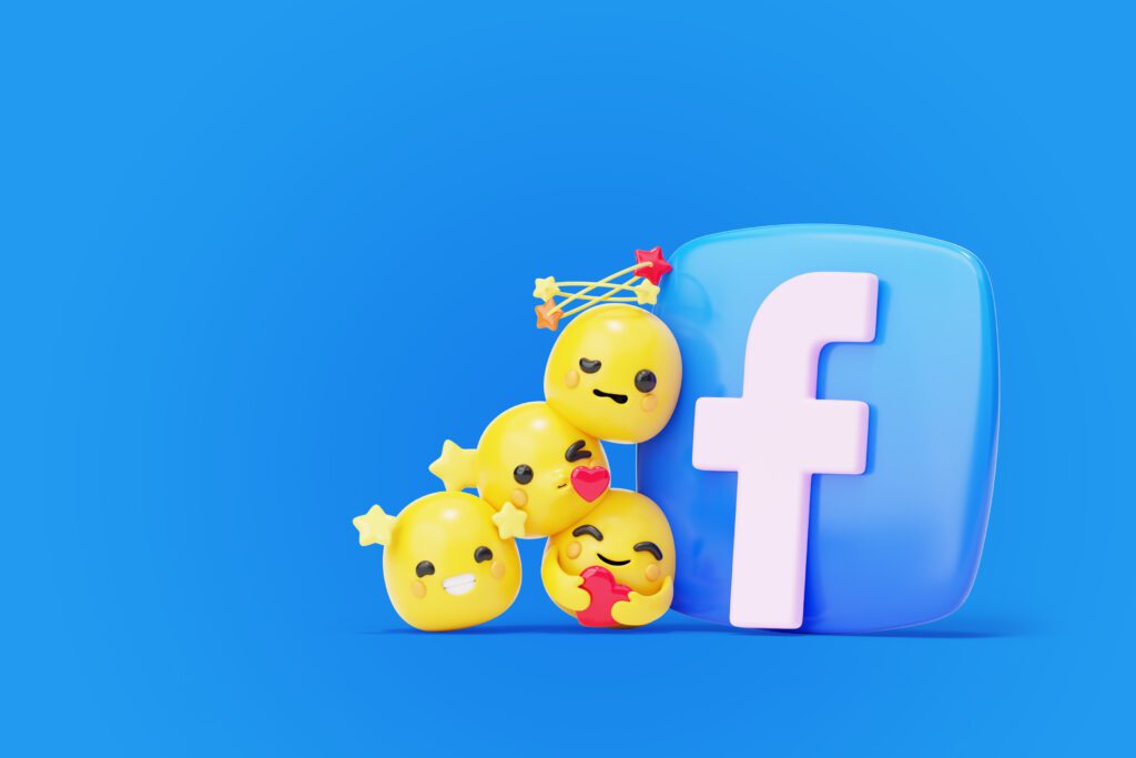 Facebook logo se smajlíky