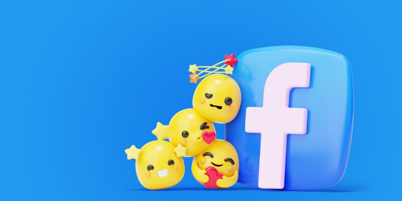 Facebook logo se smajlíky