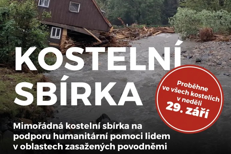 Mimořádná sbírka pro postižené povodněmi