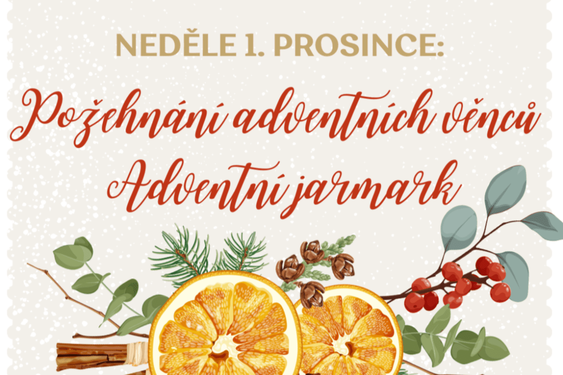 Požehnání adventních věnců a adventní jarmark