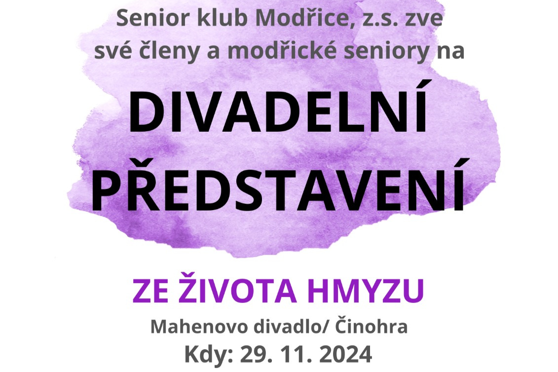 Senior klub Modřice zve do divadla