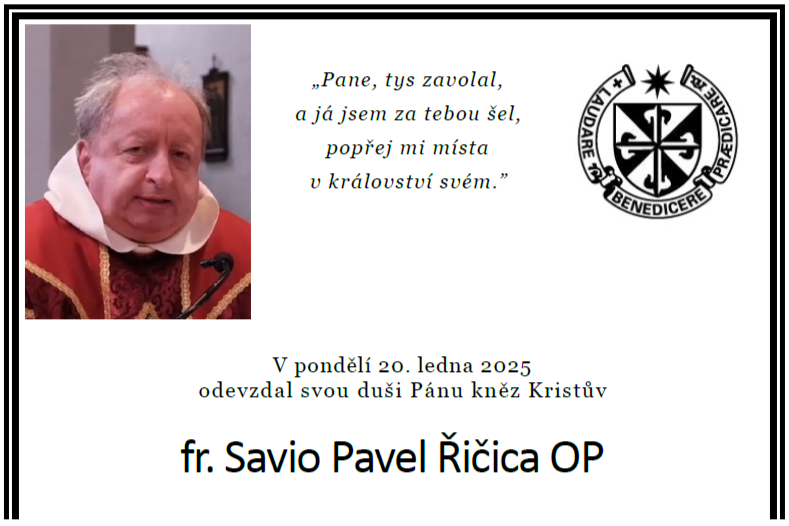 Pohřeb – fr. Savio Pavel Řičica, OP